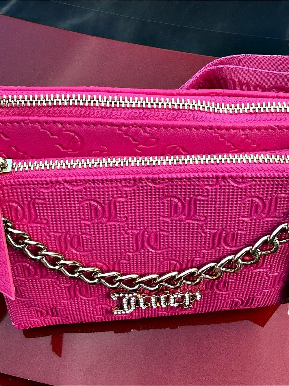 Juicy Couture Double Trouble Crossbody Bag in Pink NWT - Picture 2 of 8